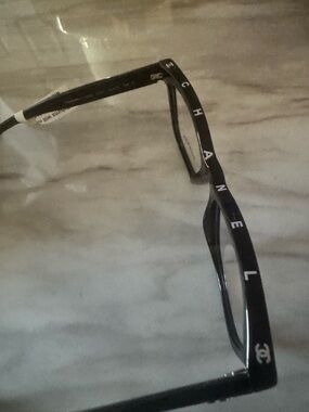 CHANEL Black Logo Temple Eyeglass Frames